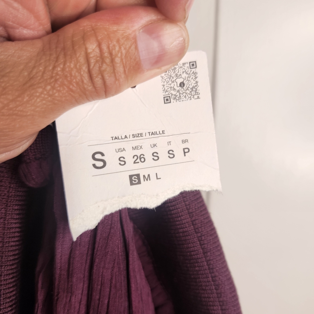 Zara Burgundy Pleated Maxi Skirt - Picture 2 of 7